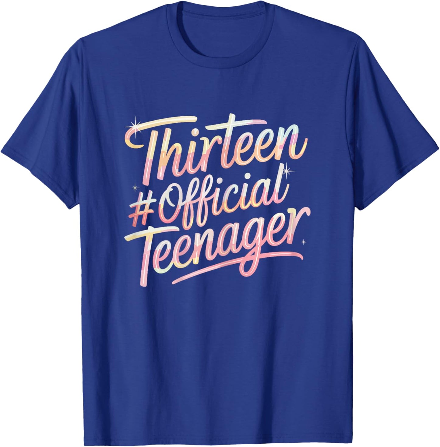 13th Birthday Thirteen Official Teenager Birthday Party T-Shirt - T-Shirt | Royal