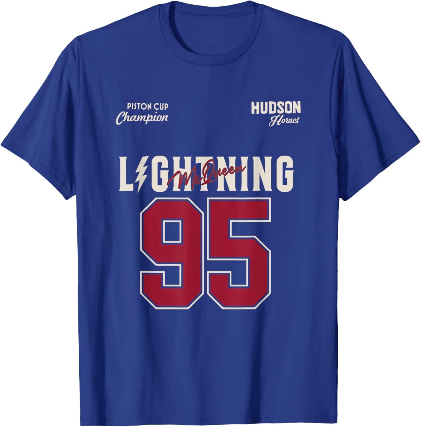 Disney Pixar Cars Lightning McQueen 95 Racer Look T-Shirt - T-Shirt | Royal