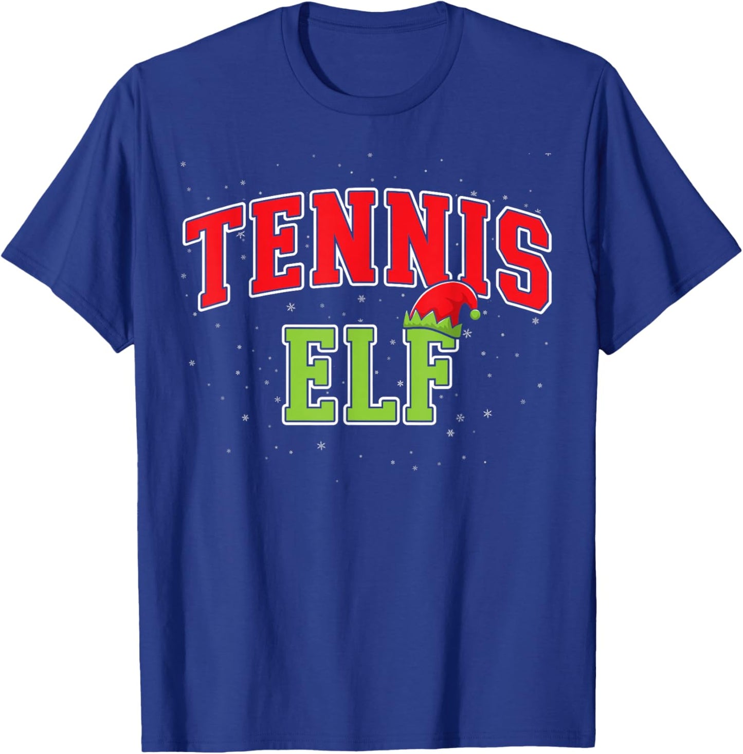 Tennis Elf Christmas Family Matching Group Xmas T-Shirt - T-Shirt | Royal