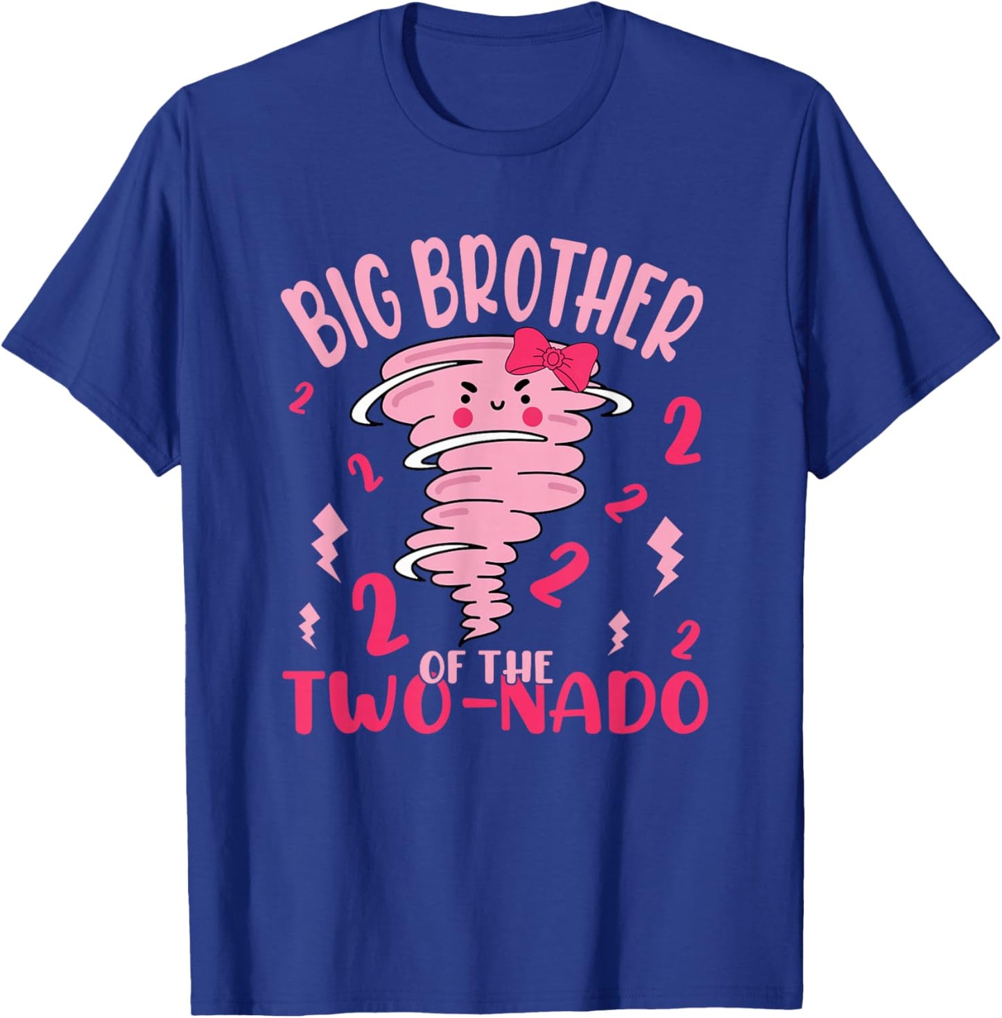 Big Brother of The Two-nado Tornado Theme 2nd Birthday Party T-Shirt - T-Shirt | Royal
