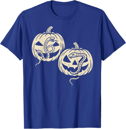 Snakes and Pumpkins 6 7 Halloween T-Shirt - T-Shirt | Royal
