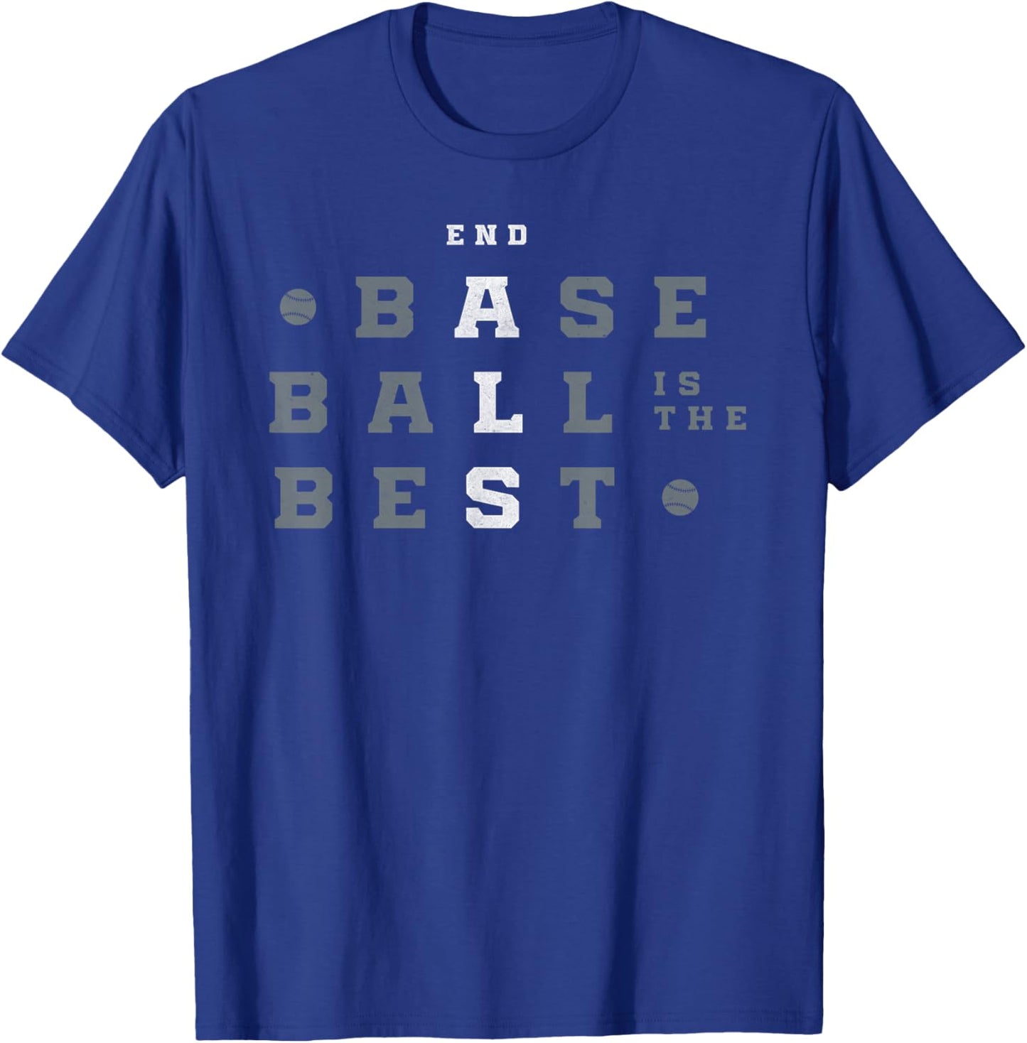 Baseball is The Best End ALS T-Shirt - T-Shirt | Royal