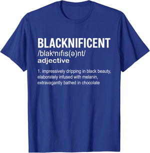 Blacknificent Definition Black History Month Afro Pride T-Shirt - T-Shirt | Royal
