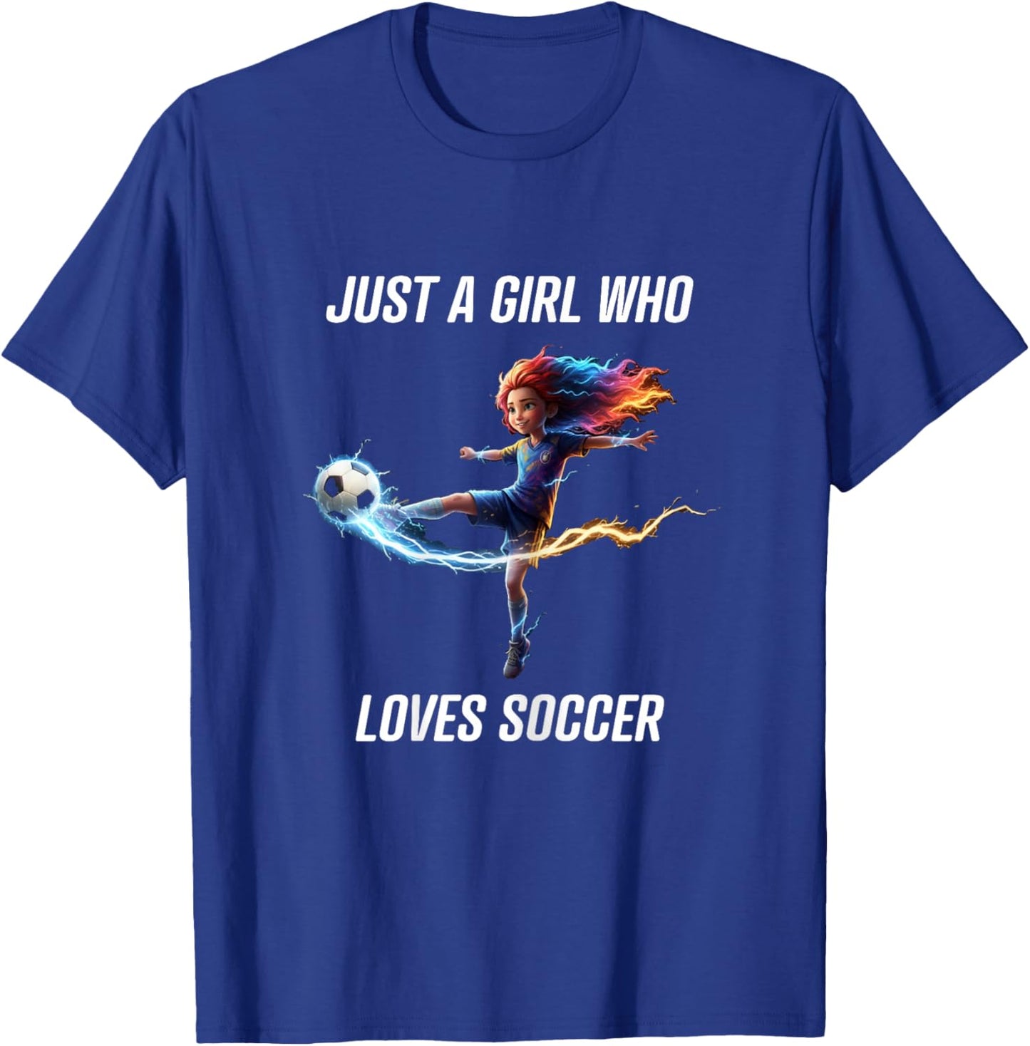 Just A Girl Who Loves Soccer for Kid Youth Girls & Women T-Shirt - T-Shirt | Royal