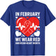 American Heart Disease Awareness Month Ribbon Red Heart T-Shirt - T-Shirt | Royal