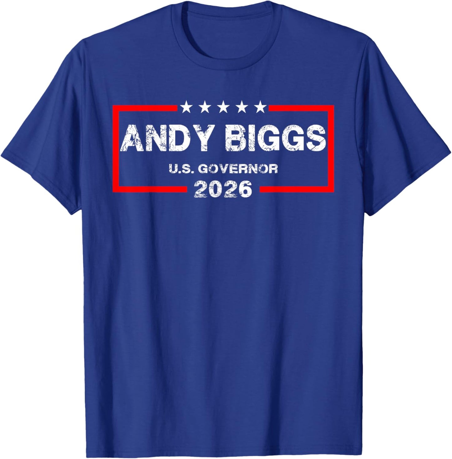 Andy Biggs for Governor of Arizona 2026 Retro US Flag T-Shirt - T-Shirt | Royal