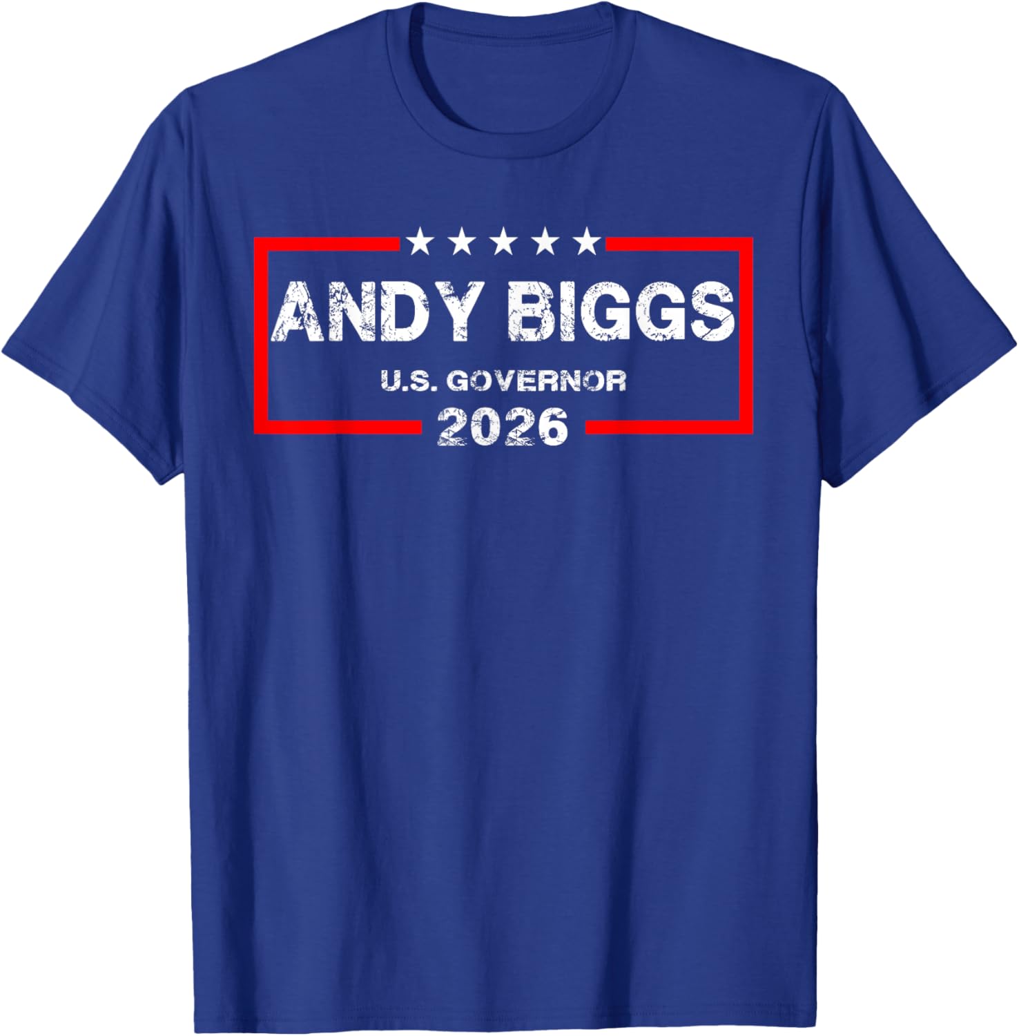 Andy Biggs for Governor of Arizona 2026 Retro US Flag T-Shirt - T-Shirt | Royal