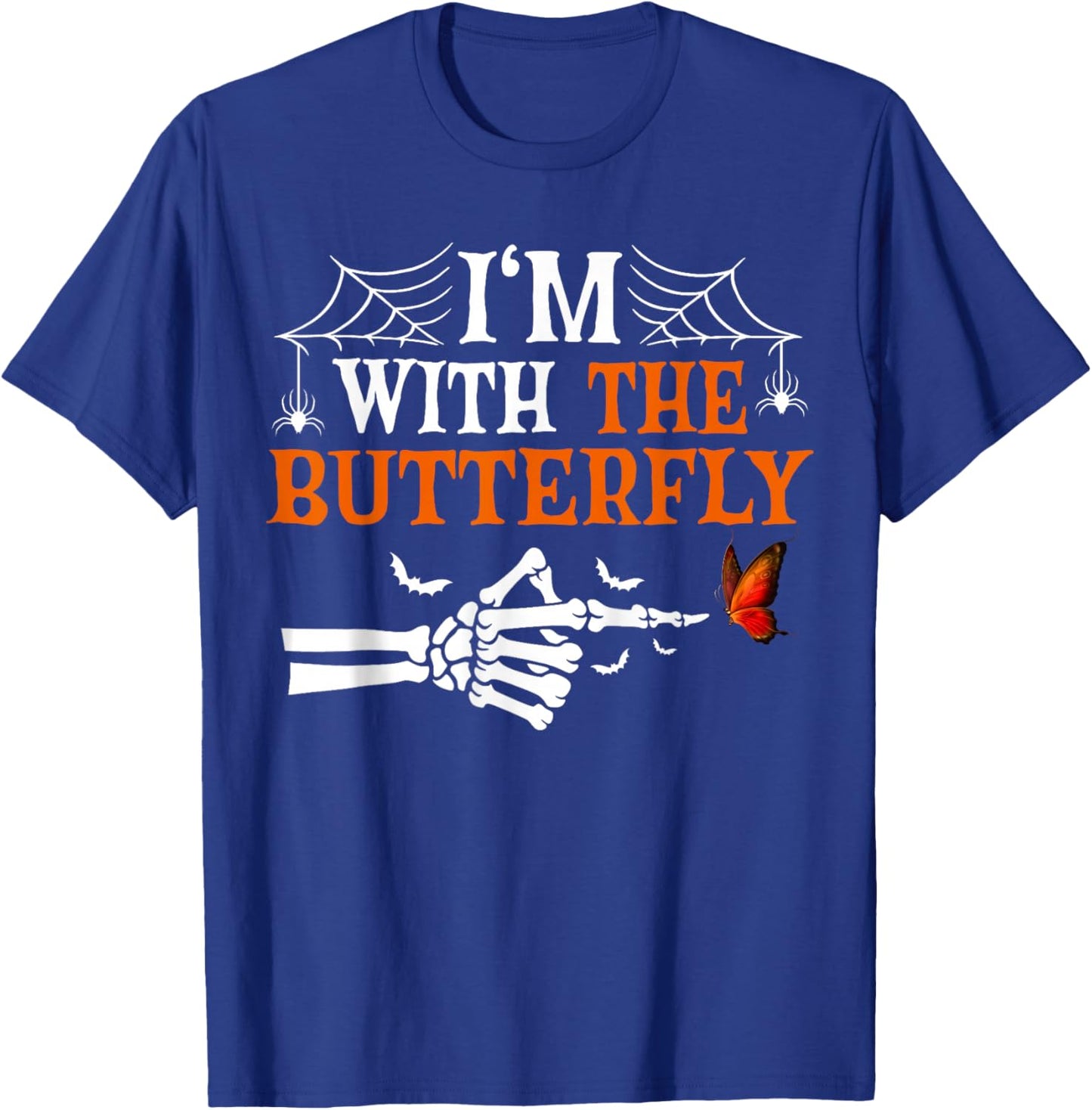 I'm with Butterfly Halloween Costume Couples Matching T-Shirt - T-Shirt | Royal