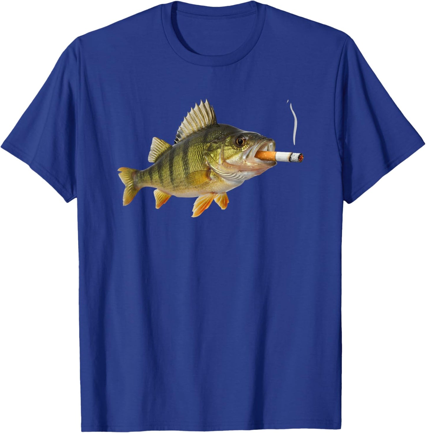 Fish Meme Gen Z Brainrot Sarcasm Fish Smoking Cigarette T-Shirt - T-Shirt | Royal