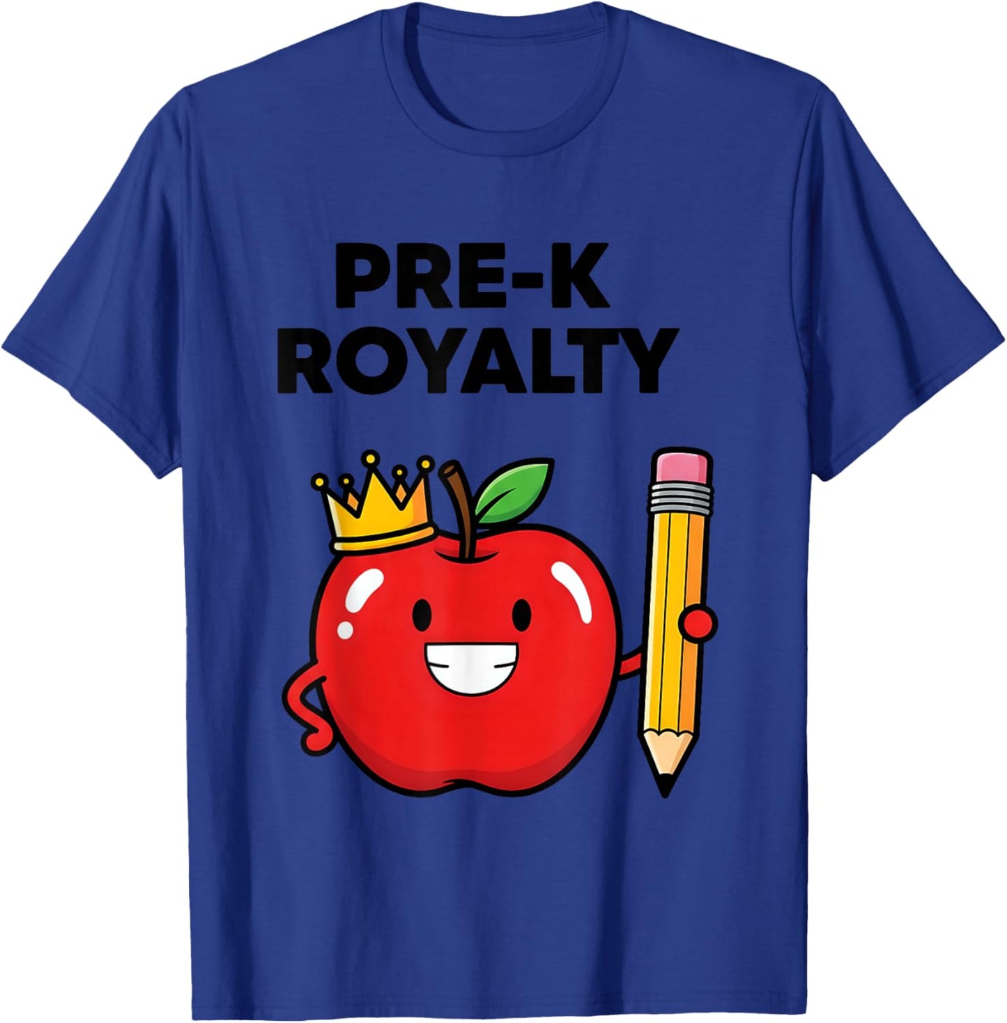 Pre K Royalty Cute Apple Preschool Teacher T-Shirt - T-Shirt | Royal