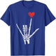 Skeleton Heart Hand Valentines Day Women T-Shirt - T-Shirt | Royal