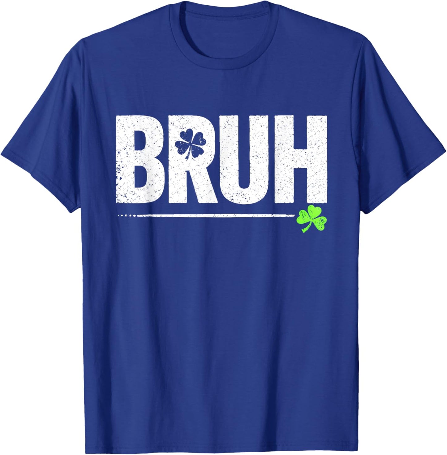 Lucky Shamrock Bruh Funny St Patrick's Day Men Kids Boys T-Shirt - T-Shirt | Royal