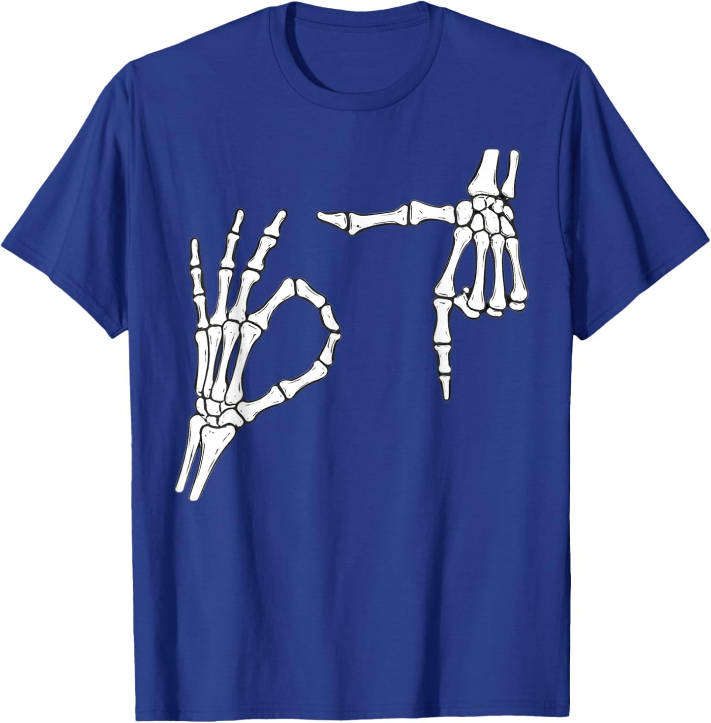 Funny Six Seven 6 7 Meme 67 Skeleton Hand Halloween Costume T-Shirt - T-Shirt | Royal