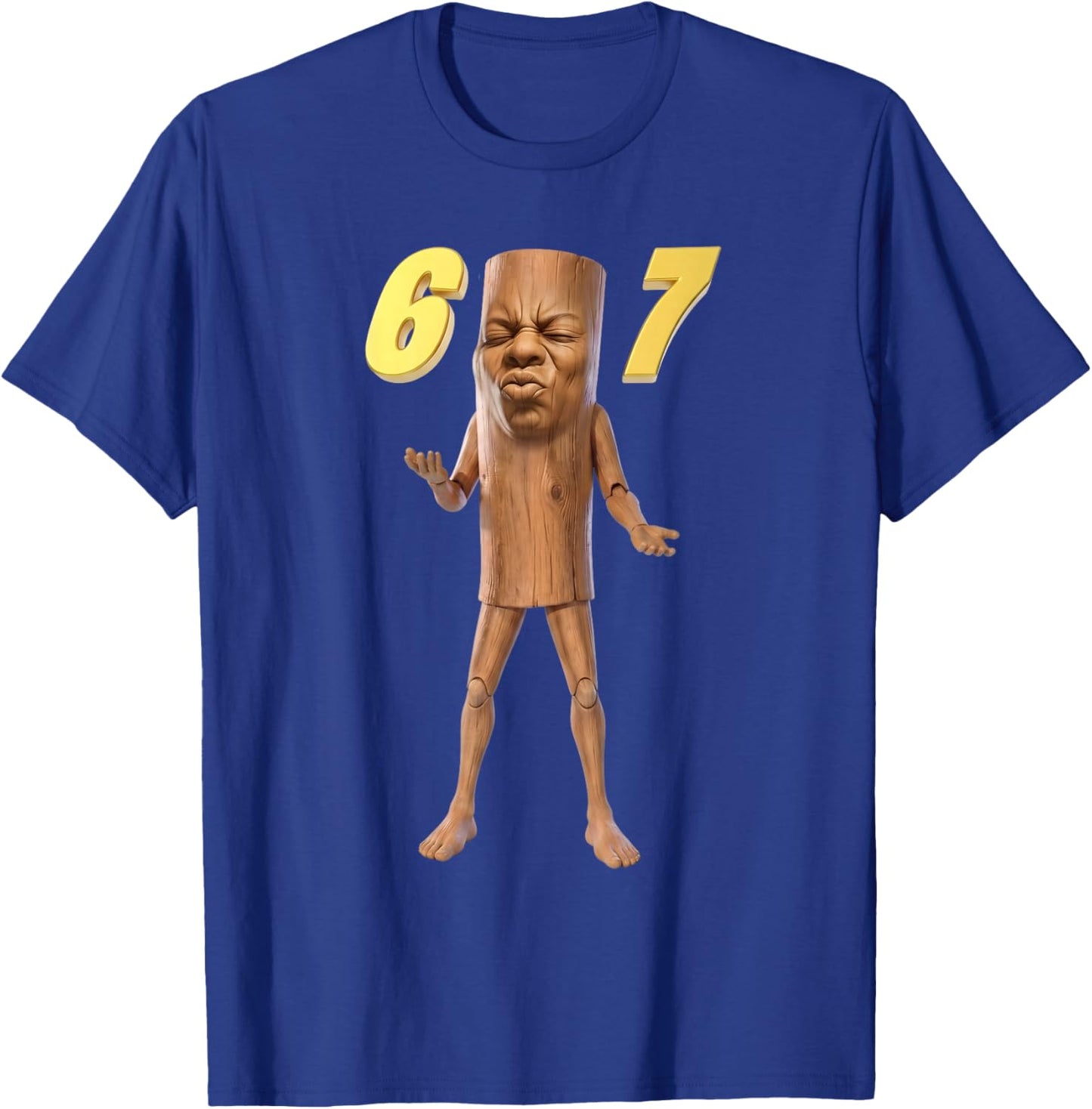 Funny Tung Tung Tung 67 Meme Triple T Speed Face Brainrot T-Shirt - T-Shirt | Royal
