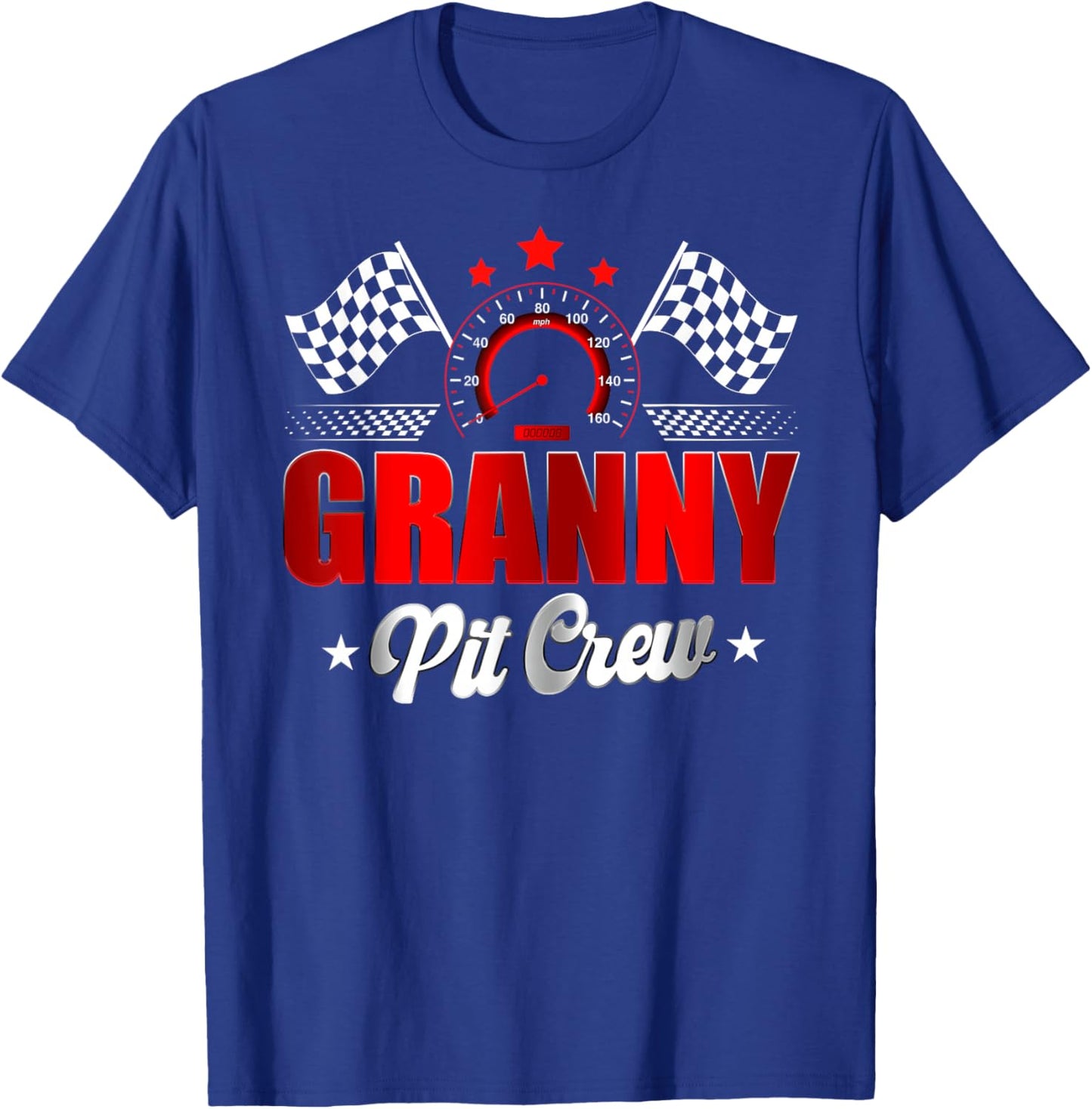 Granny Pit Crew Race Car Birthday Family Matching T-Shirt - T-Shirt | Royal