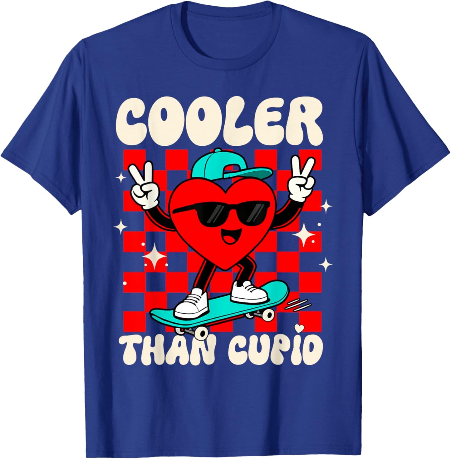 Cooler Than Cupid Valentines Day for Teens Kids Boys Girls T-Shirt - T-Shirt | Royal