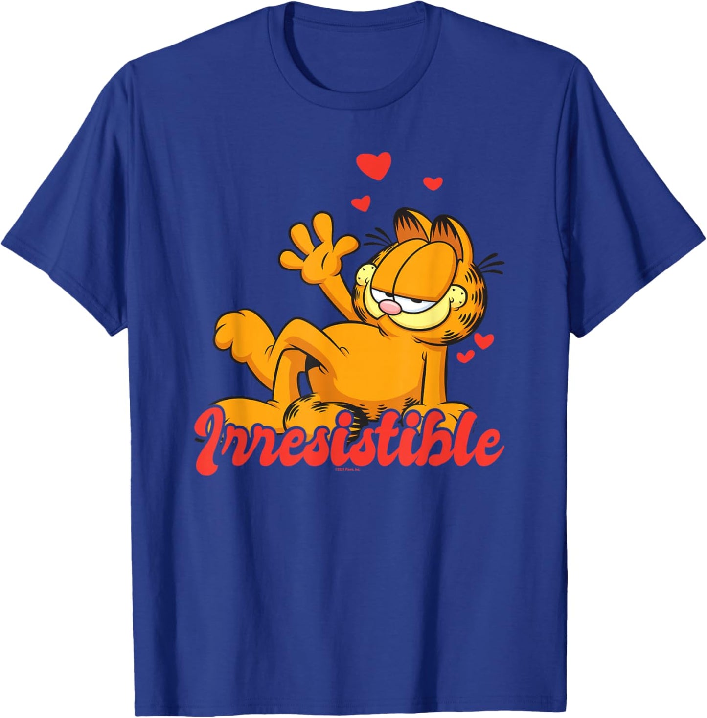 Garfield Valentine's Day He Loves to Be Irresistible T-Shirt - T-Shirt | Royal