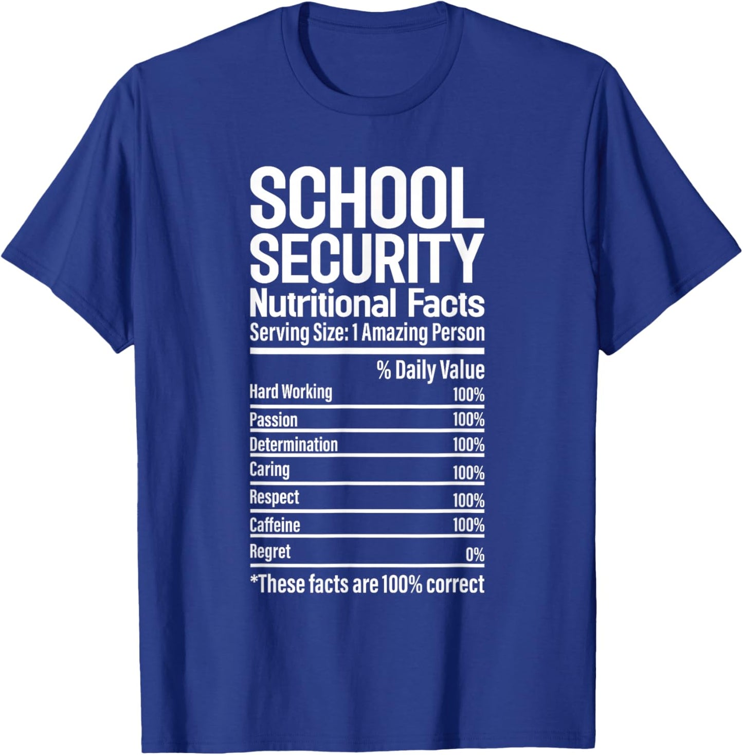 Funny School Security Officer Security Guard T-Shirt - T-Shirt | Royal