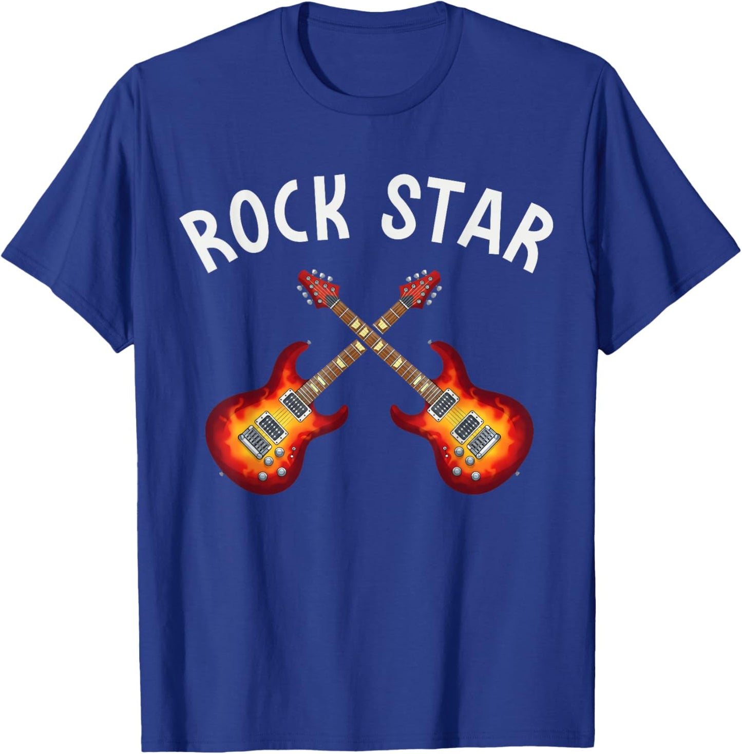 Cool Rock Star Guitar Band Funny Rock Girls Boys Novelty T-Shirt - T-Shirt | Royal