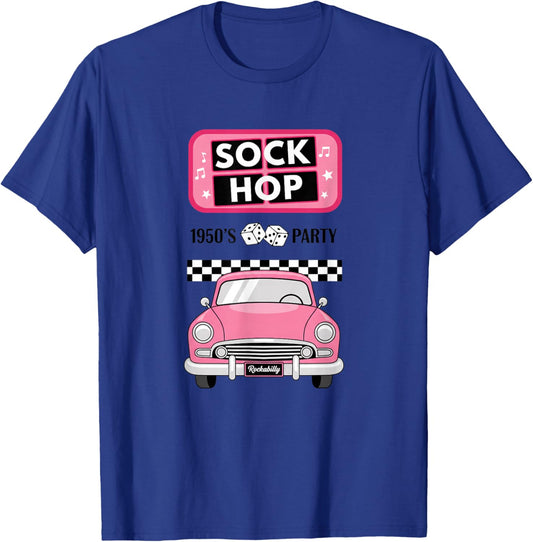 Sock Hop 1950S Party Rockabilly Retro Car for Girls T-Shirt - T-Shirt | Royal