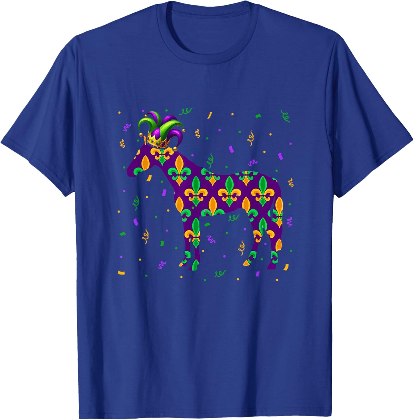 Mardi Gras Symbol Horse Jester Hat Cute Shape Parades T-Shirt - T-Shirt | Royal