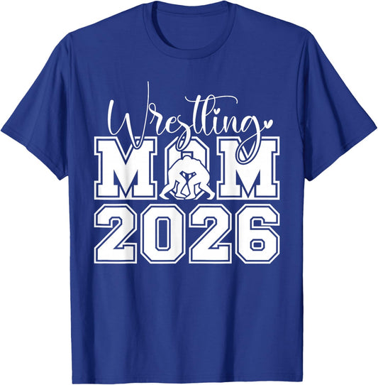 Senior 2026 Wrestling Mom Proud Senior 2026 Mom Graduation T-Shirt - T-Shirt | Royal