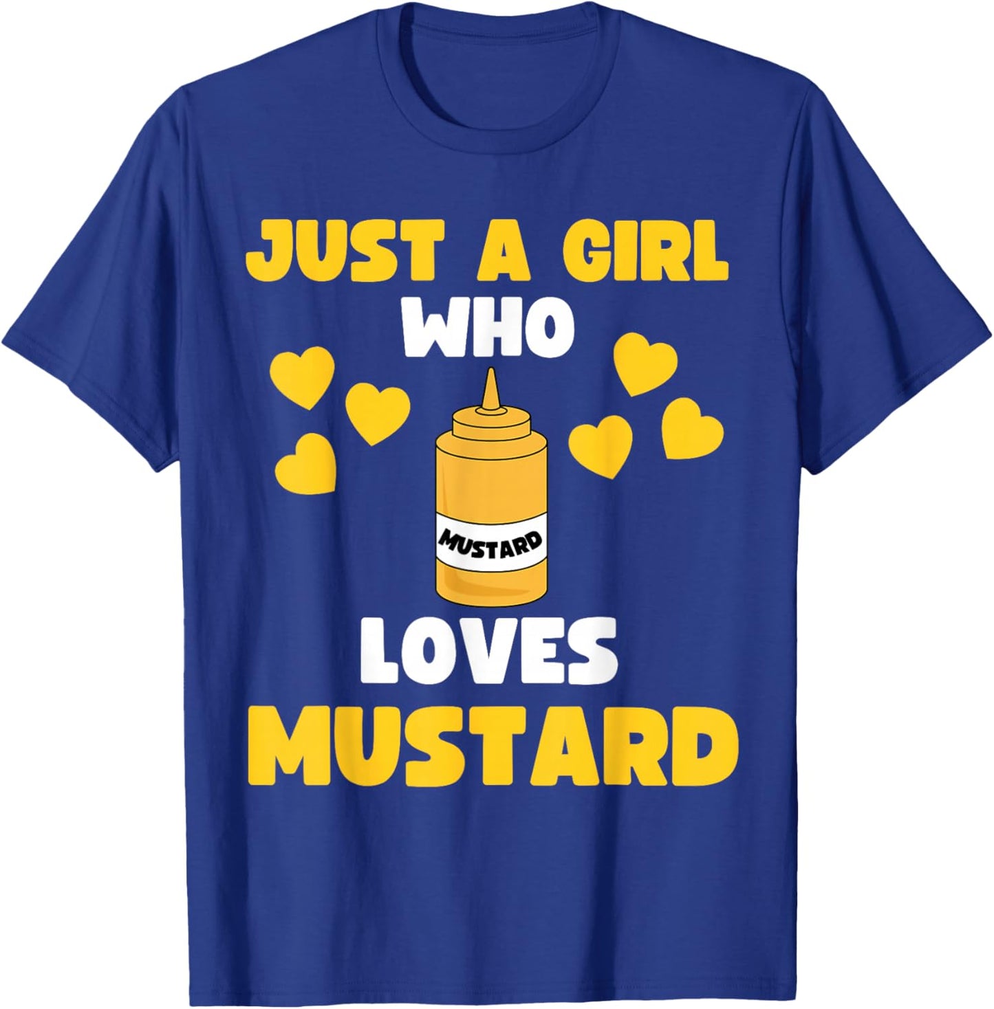 Just A Girl Who Loves Mustard Hot Dog Kids Toddler 5T 4T 3T T-Shirt - T-Shirt | Royal