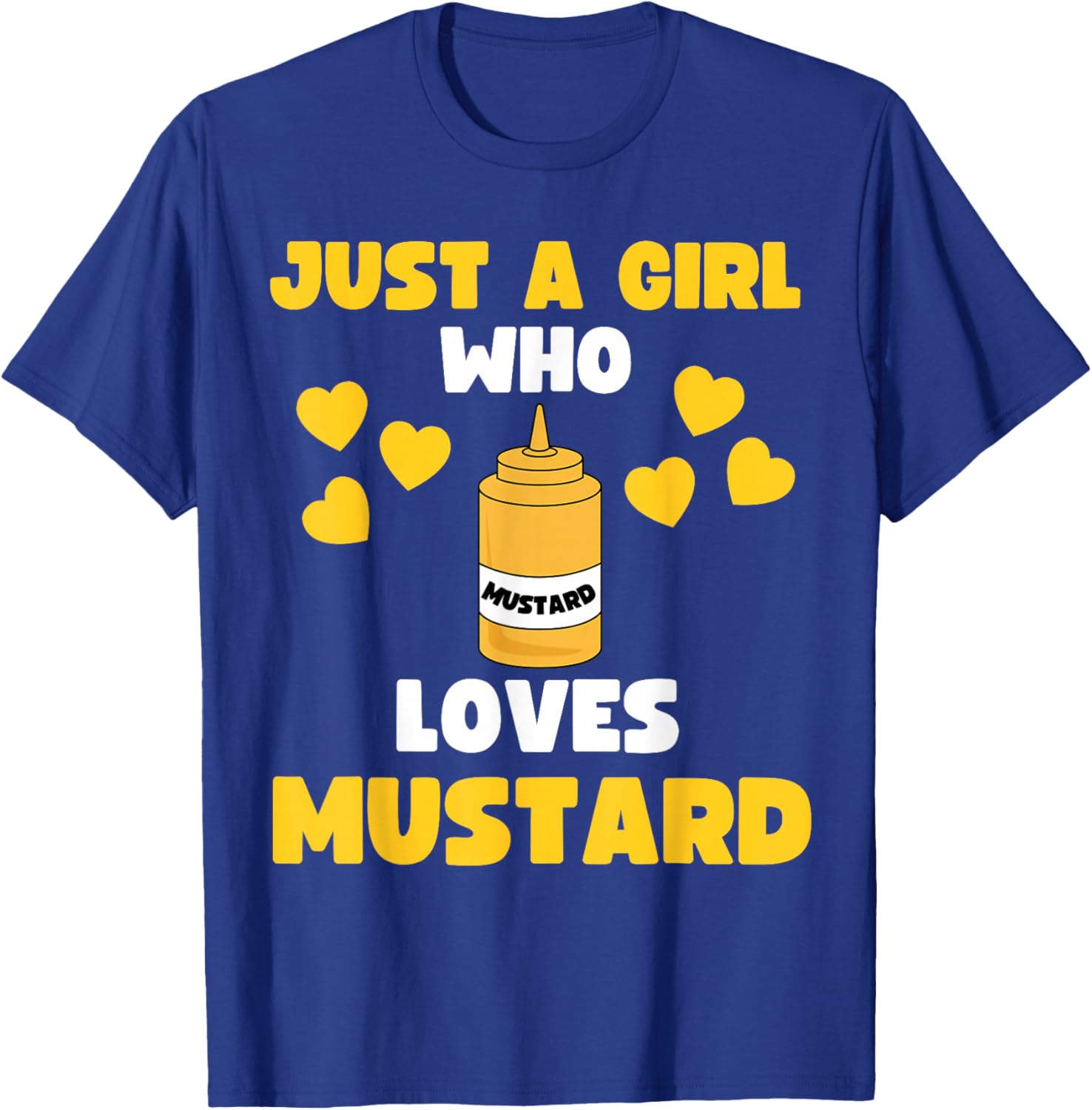 Just A Girl Who Loves Mustard Hot Dog Kids Toddler 5T 4T 3T T-Shirt - T-Shirt | Royal