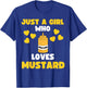 Just A Girl Who Loves Mustard Hot Dog Kids Toddler 5T 4T 3T T-Shirt - T-Shirt | Royal
