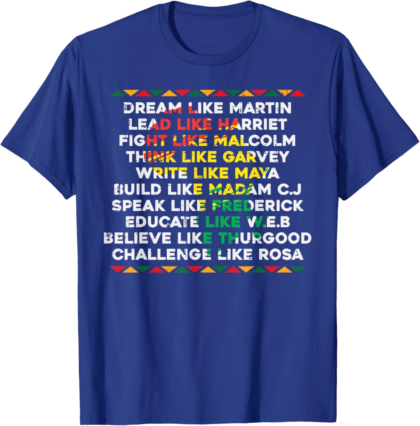 Black History Africa Map Dream Like Martin Men Women Kids T-Shirt - T-Shirt | Royal