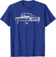 1977 4x4 Highboy Dentside Truck Silhouette 73-79 Dentside T-Shirt - T-Shirt | Royal