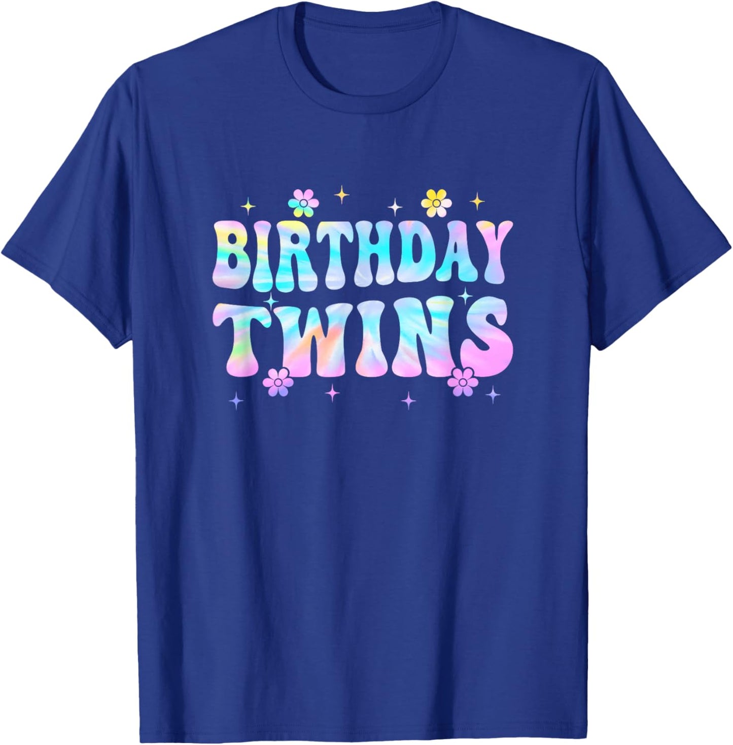 Birthday Twins Retro Matching Twin Birthday Girls Kids T-Shirt - T-Shirt | Royal