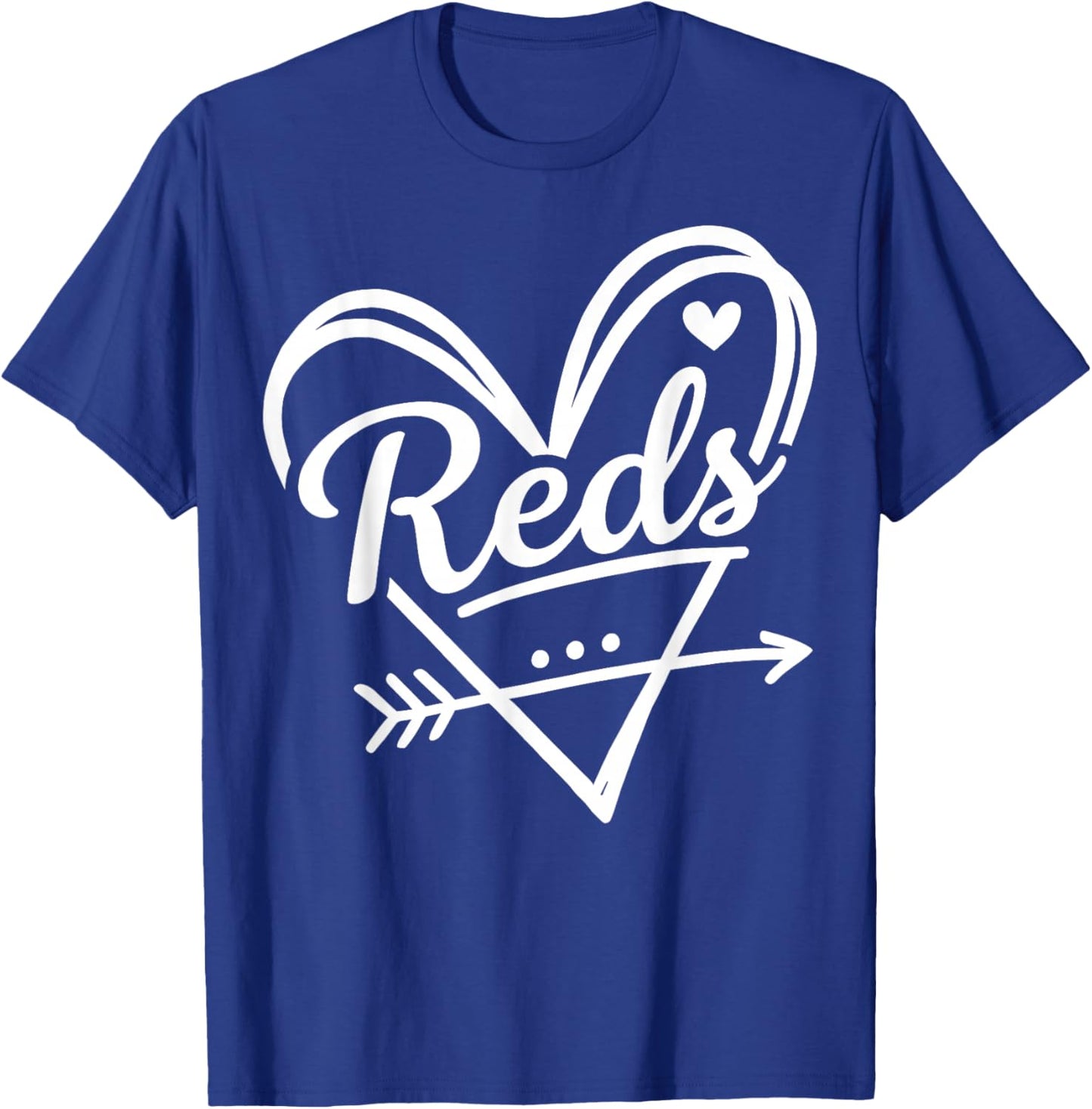 Retro Reds Heart Cute Name Graphic Gift Women Kids T-Shirt - T-Shirt | Royal