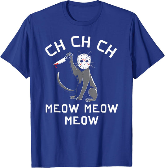 Funny Halloween Cat Ch Meow T-Shirt - T-Shirt | Royal