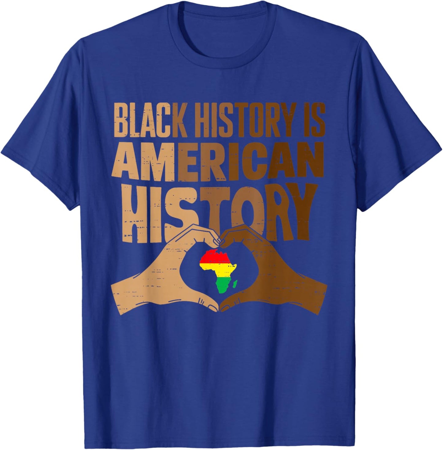 Black History is American History BLM Melanin African BHM T-Shirt - T-Shirt | Royal