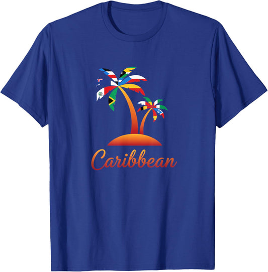Caribbean Palm Island Kids Vacation Travel Tropical Latino T-Shirt - T-Shirt | Royal