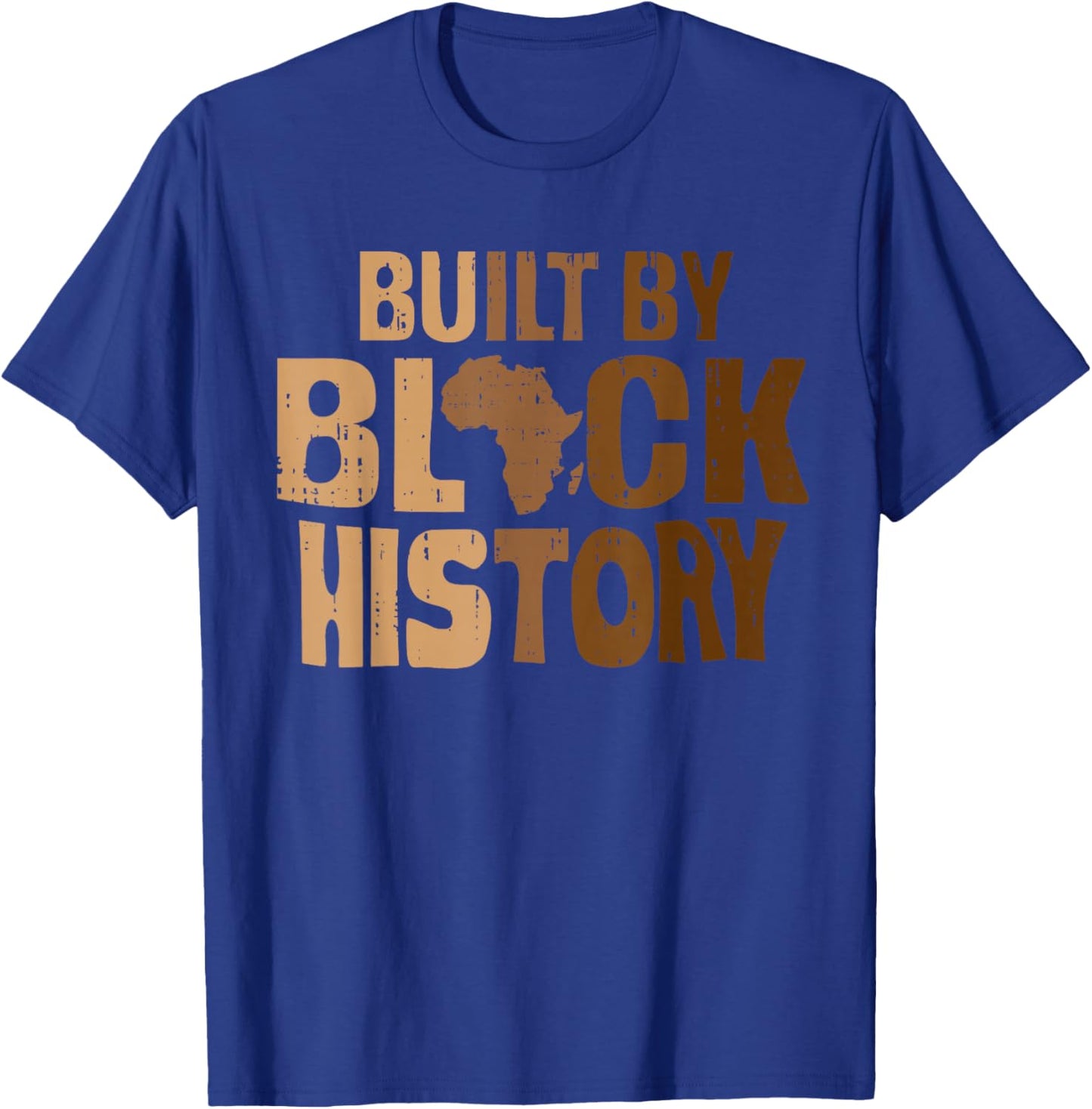 Built by Black History Melanin African BLM Men Women Kids T-Shirt - T-Shirt | Royal