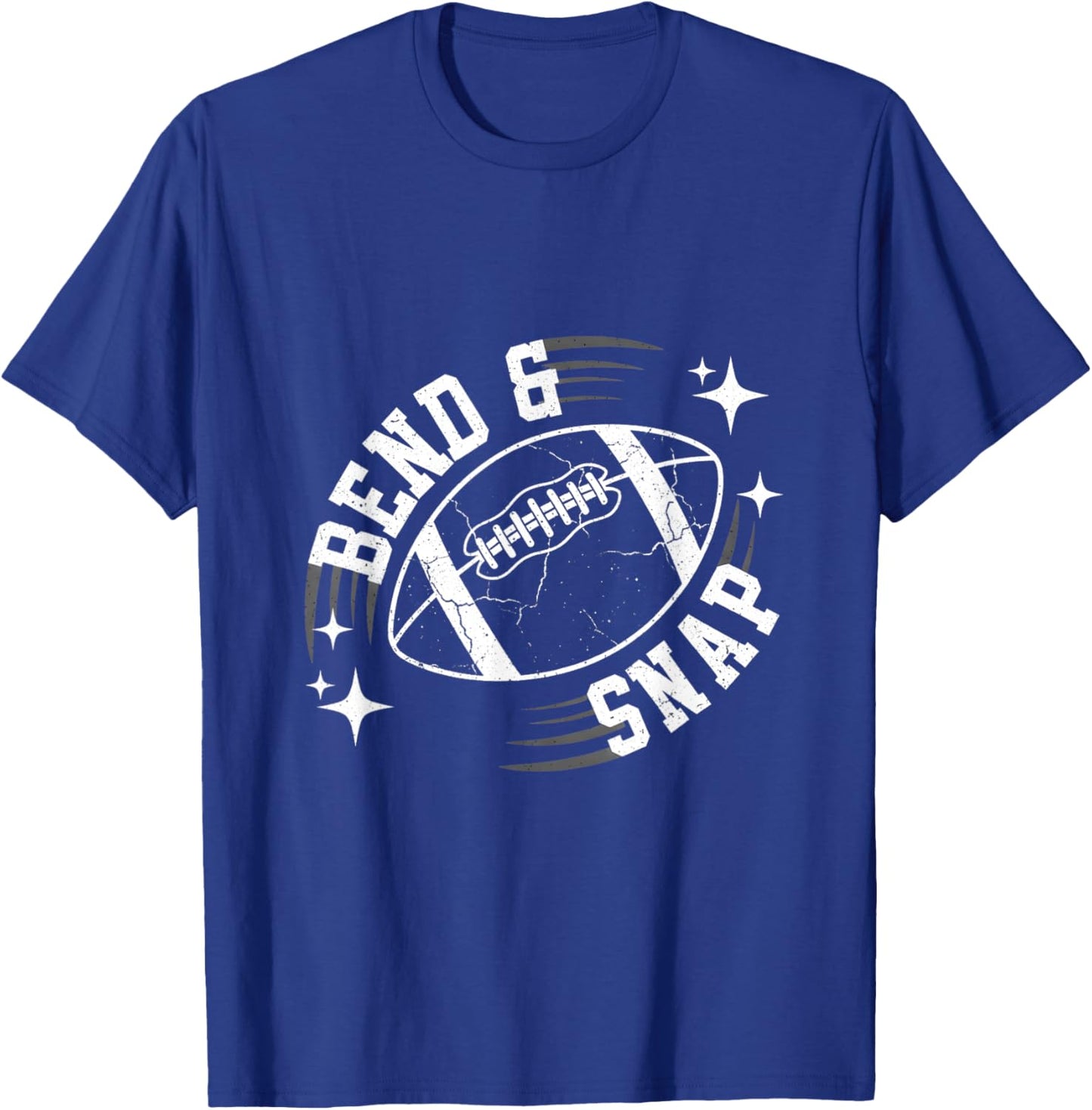 Funny Touchdown Season Cute Bend and Snap Football T-Shirt - T-Shirt | Royal