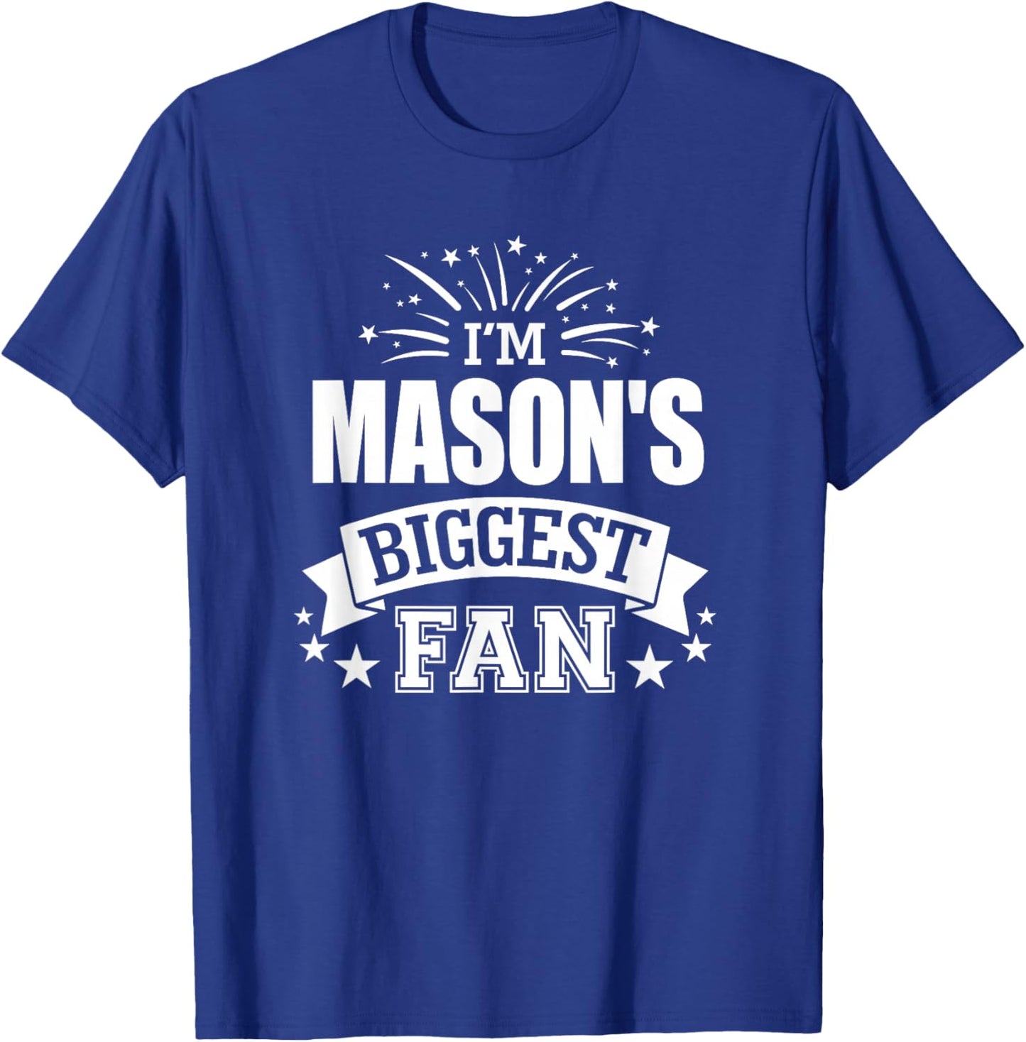 Mason Personalized Name Sports Fan Birthday Graduation T-Shirt - T-Shirt | Royal