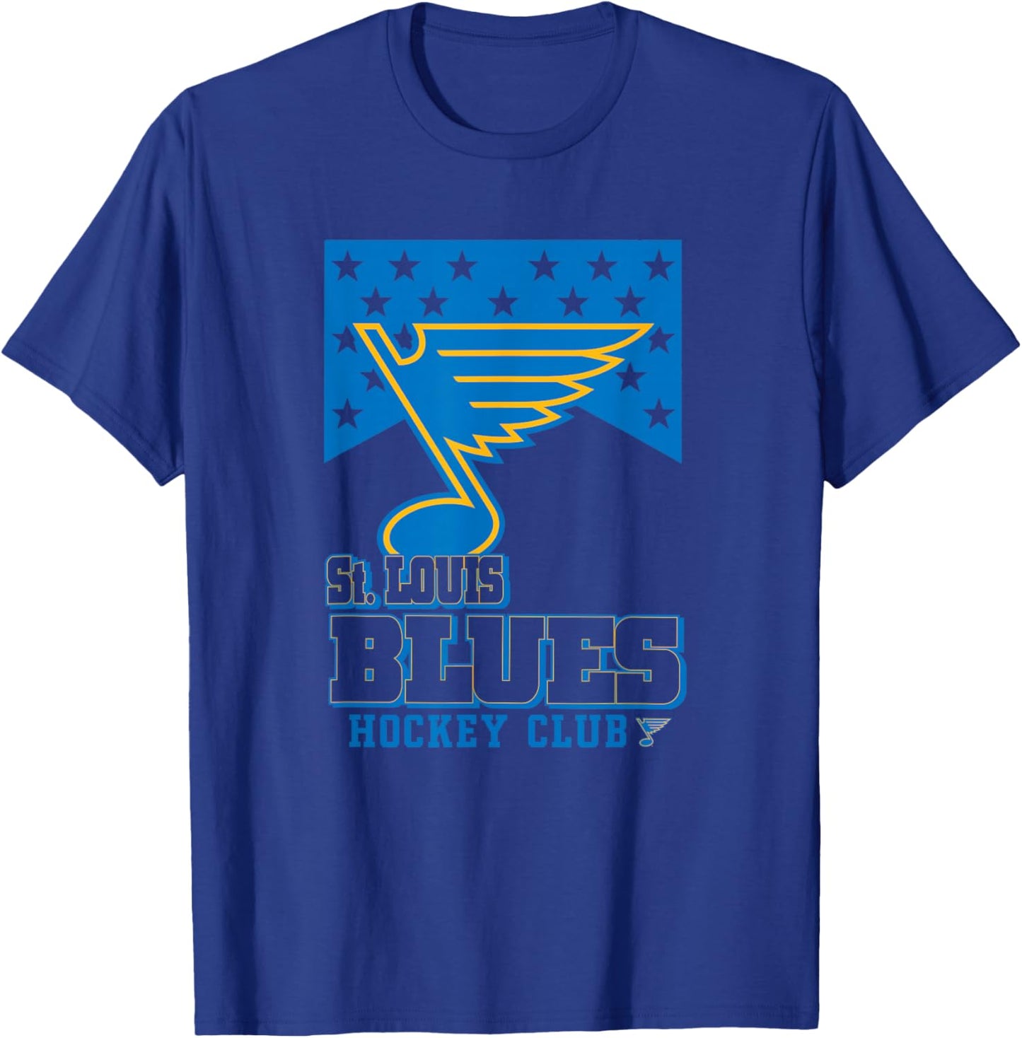 St. Louis Blues Starred White Officially Licensed T-Shirt - T-Shirt | Royal
