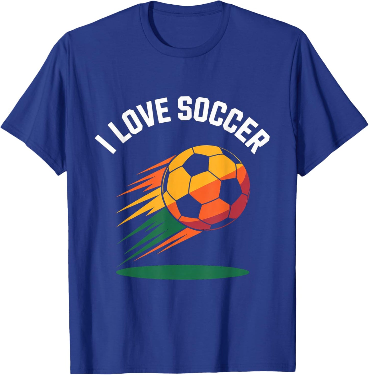I Love Soccer Vibrant Ball Graphic T-Shirt - T-Shirt | Royal