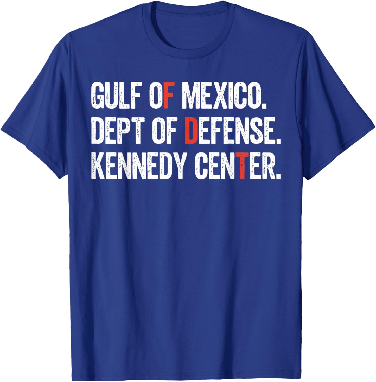Gulf of Mexico Dept of Defense Kennedy Center Vintage Retro T-Shirt - T-Shirt | Royal
