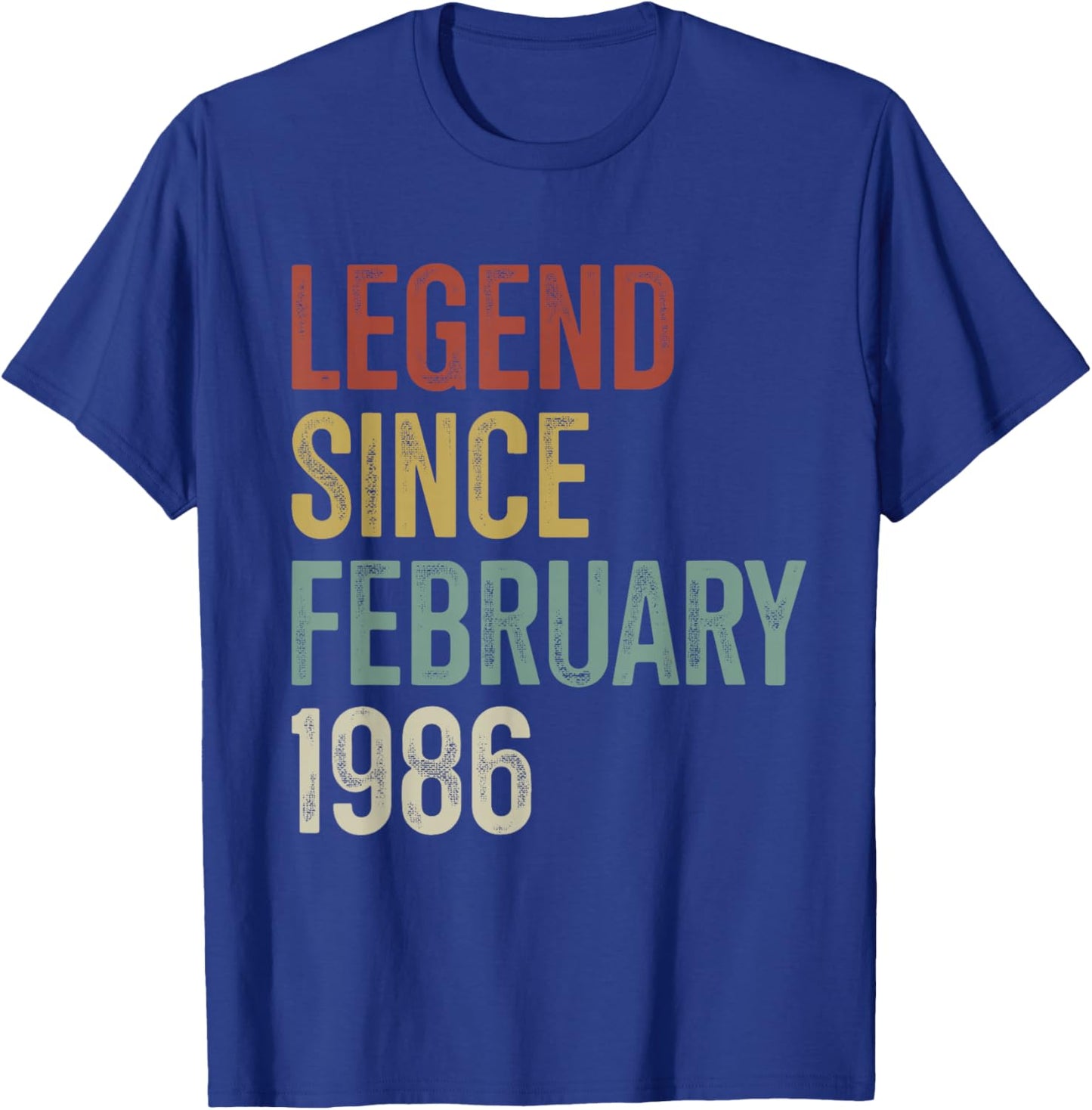 Legend Since February 1986 40th Birthday 40 Years Old T-Shirt - T-Shirt | Royal