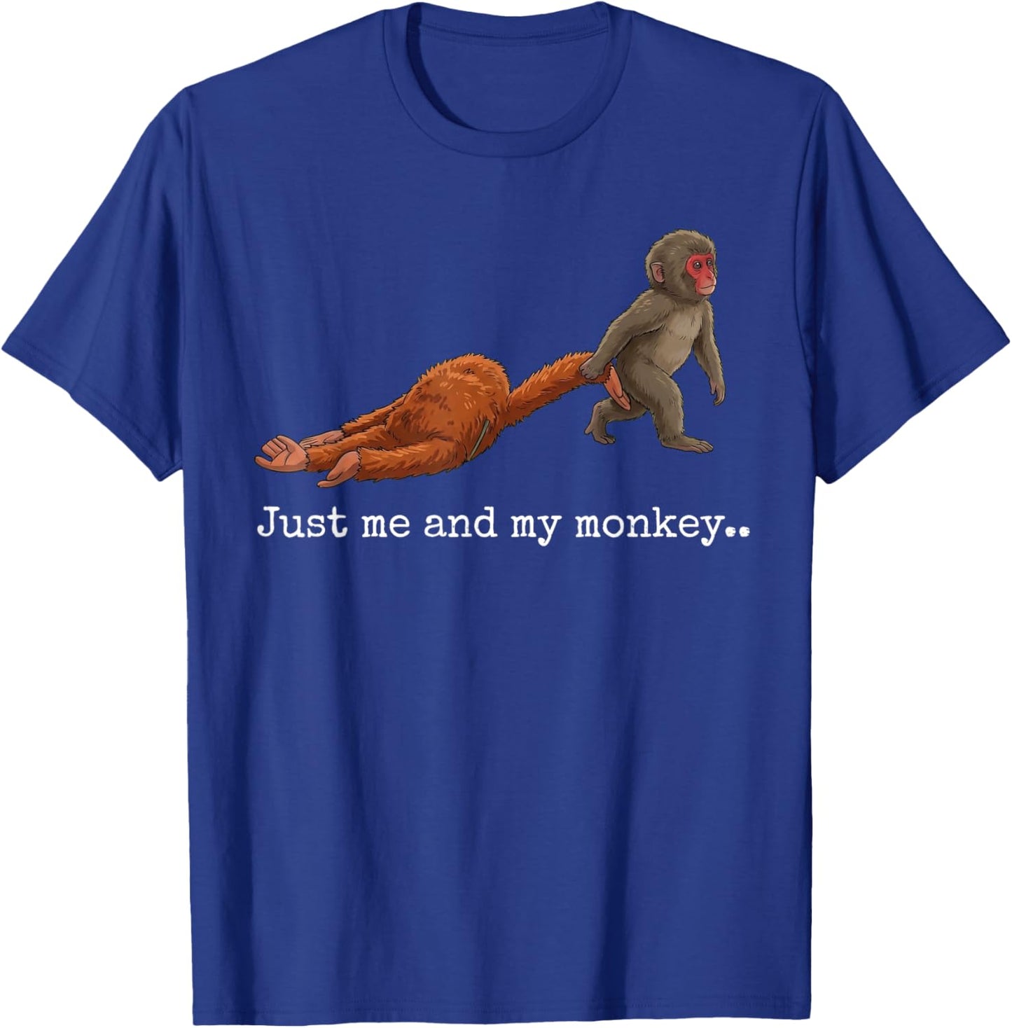 Just me and My Monkey.. Funny Viral Video Retro Punch Monkey T-Shirt - T-Shirt | Royal