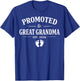 Promoted to Great Grandma 2026 First-Time Great Grandmother T-Shirt - T-Shirt | Royal
