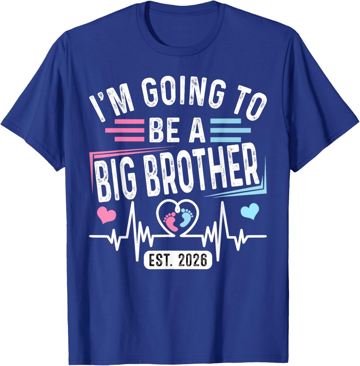 I'm Going to Be A Big Brother EST. 2026 Vintage T-Shirt - T-Shirt | Royal