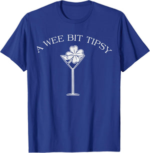 A Wee Bit Tipsy Margarita Funny St Patrick's Day T-Shirt - T-Shirt | Royal