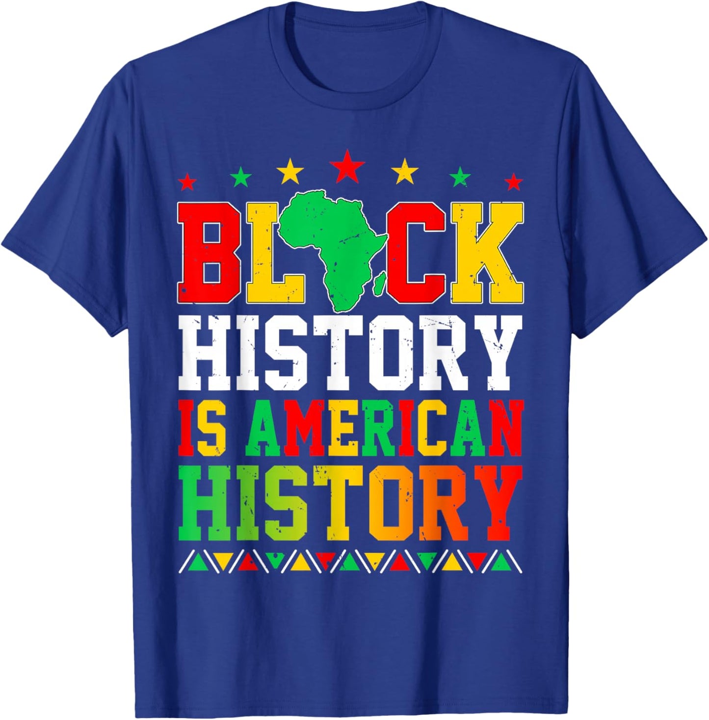 Black History is American History African Men Women Kids T-Shirt - T-Shirt | Royal