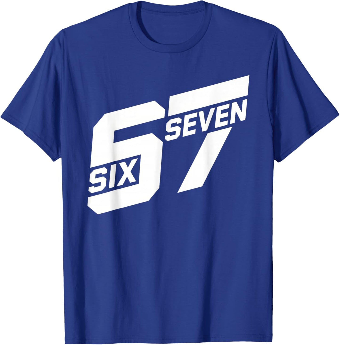 Fun 6 7 Meme Design T-Shirt - T-Shirt | Royal