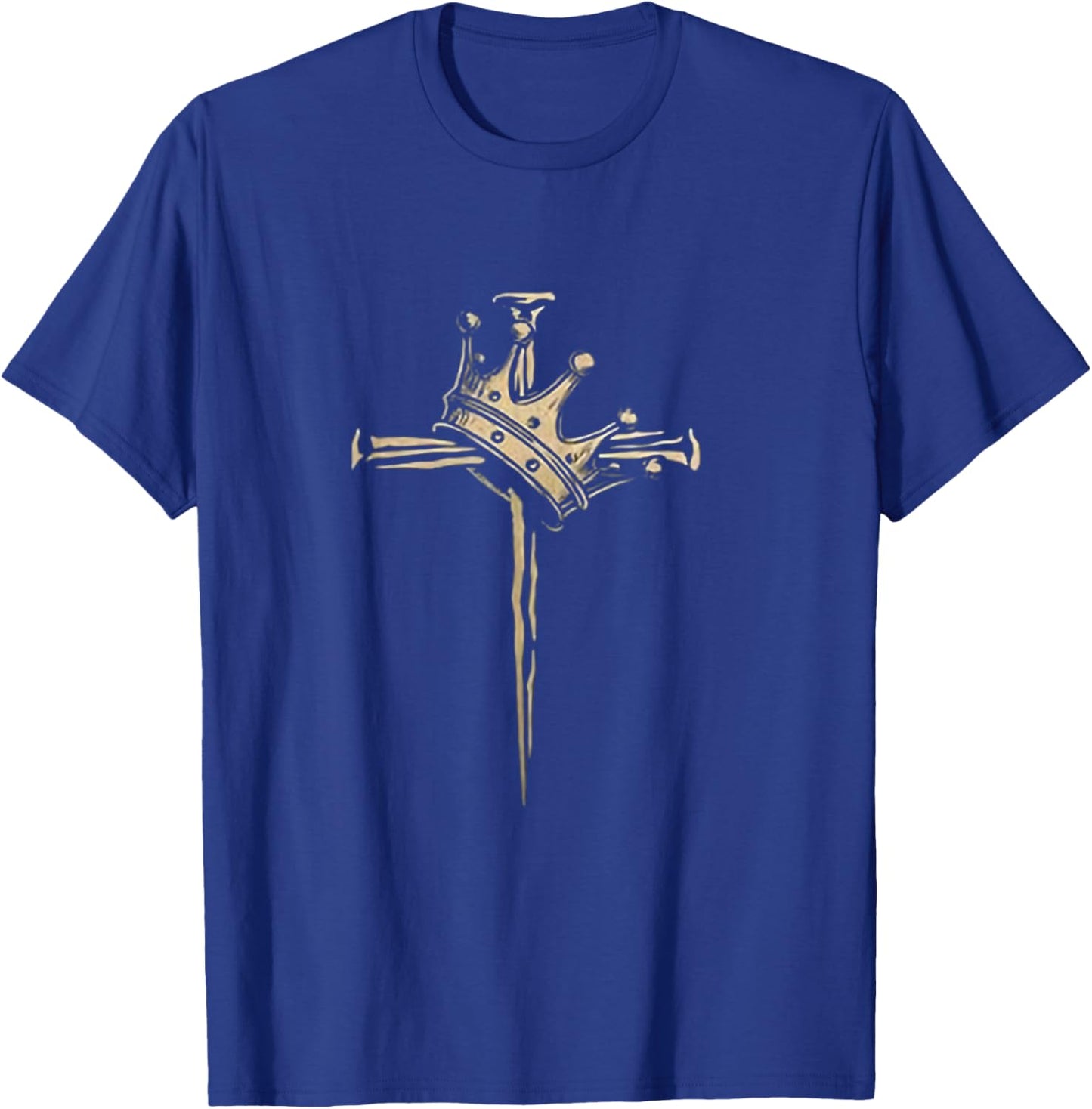 Christ is King – Crown and Cross Christian Faith T-Shirt - T-Shirt | Royal